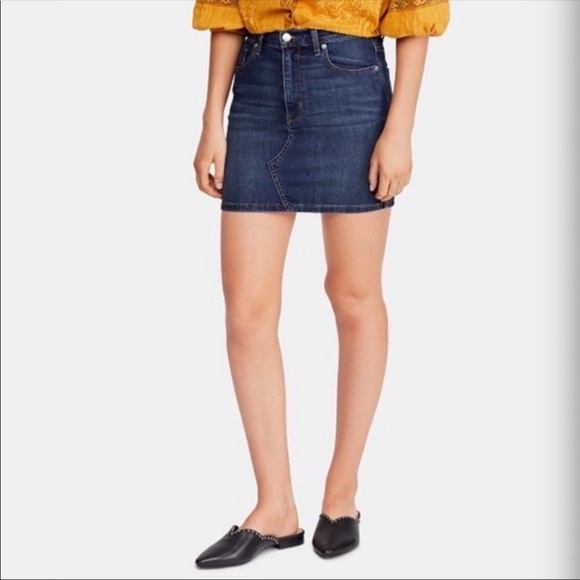 Free People Denim Jean Skirt - Picture 2 of 8